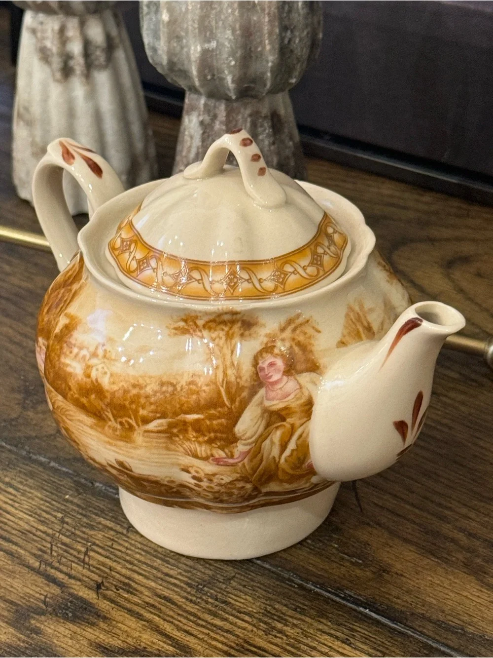 19th  Century British Staffordshire Pottery. Victorian Tea Pot